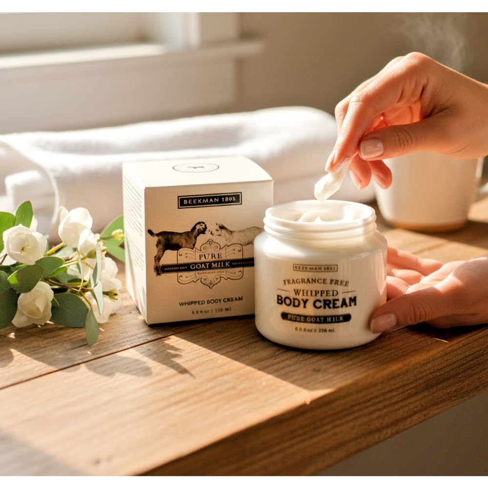 🧴🫧Beekman 1802 Pure Fragrance Free Whipped Body Cream 8 fl. oz. Goat Milk